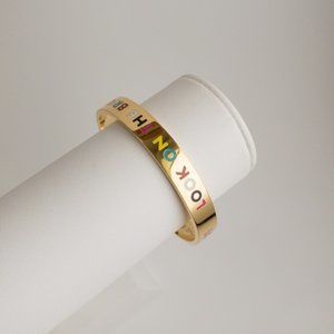 Kate Spade Look on the Bright Side Bangle The Glass Is Half Full Bracelet Gold